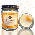 Citrine Crystal Candle - Wealth ✻ Prosperity ✻ Happiness
