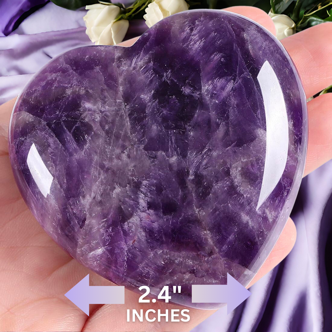 Large Amethyst Crystal Heart