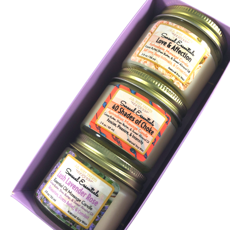 Mini Aphrodisiac Massage Oil Candles Set