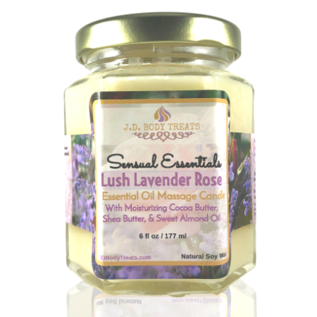 Lavender Rose - Aromatherapy Massage Oil Candle