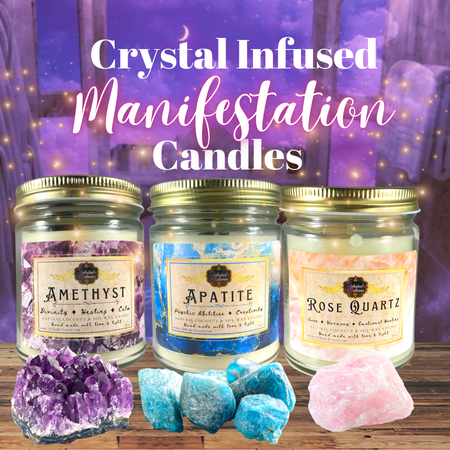 💎✨ Crystal  Intention/Manifestation Candles - Set of 3