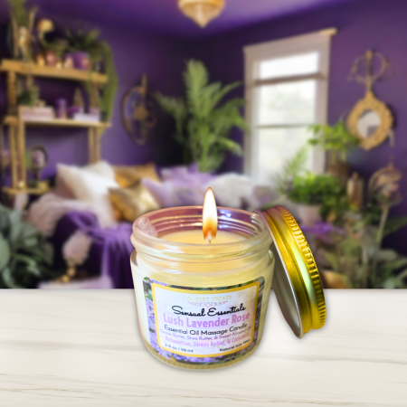 Lavender Rose - Aromatherapy Massage Oil Candle
