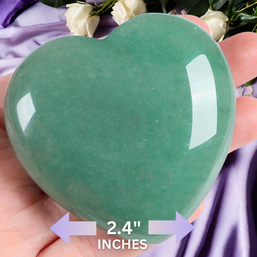Large Green Aventurine Crystal Heart