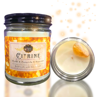 Crystal  Intention/manifestation Candles - Set of 3
