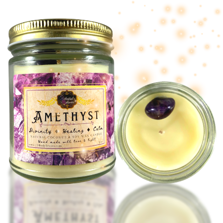 Crystal  Intention/manifestation Candles - Set of 3